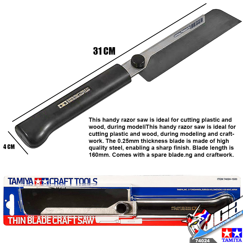 TAMIYA 74024 THIN BLADE CRAFT SAW HOBBY TOOL ใบเลื่อยจําลอง โมเดล กันดั้ม กันพลา VCA GUNDAM
