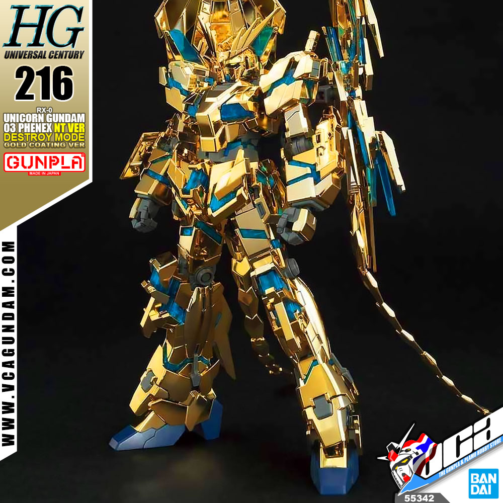 HG UNICORN GUNDAM 03 PHENEX DESTROY MODE (NARRATIVE VER) (GOLD COATING)