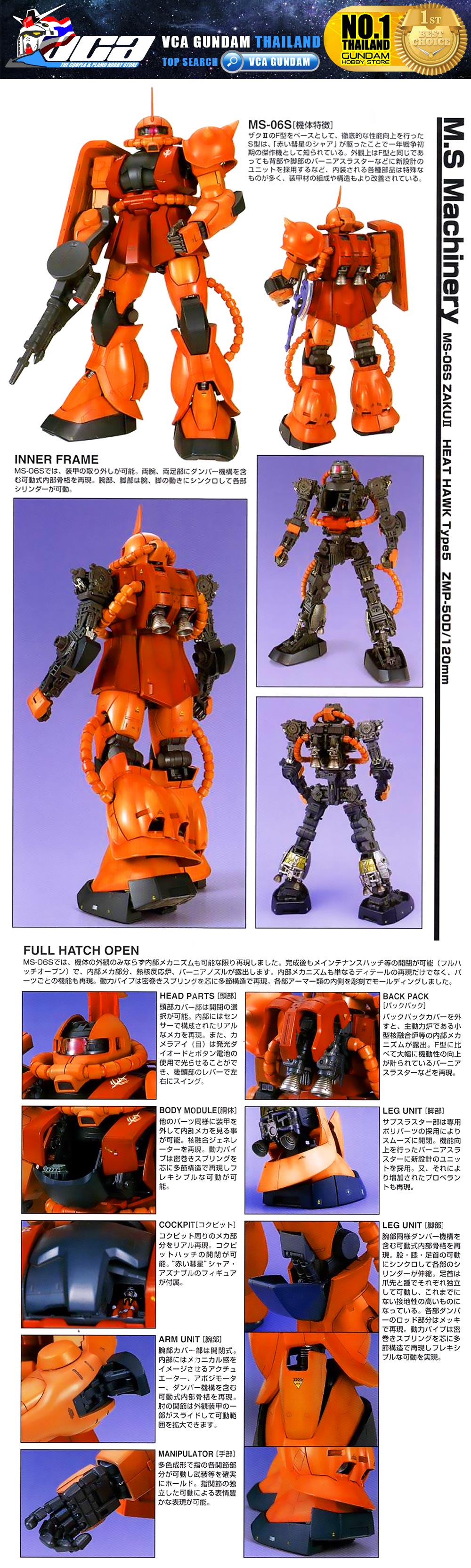 Bandai Perfect Grade PG MS-06S ZAKU II ซาคุ 2