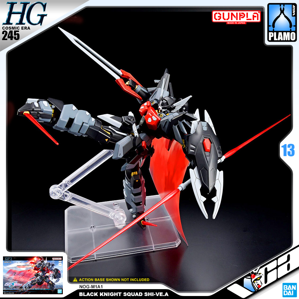Bandai Gunpla High Grade Cosmic Era HG Black Knight Squad Shi-ve.A Model Action Toy Kit VCA Gundam Thailand