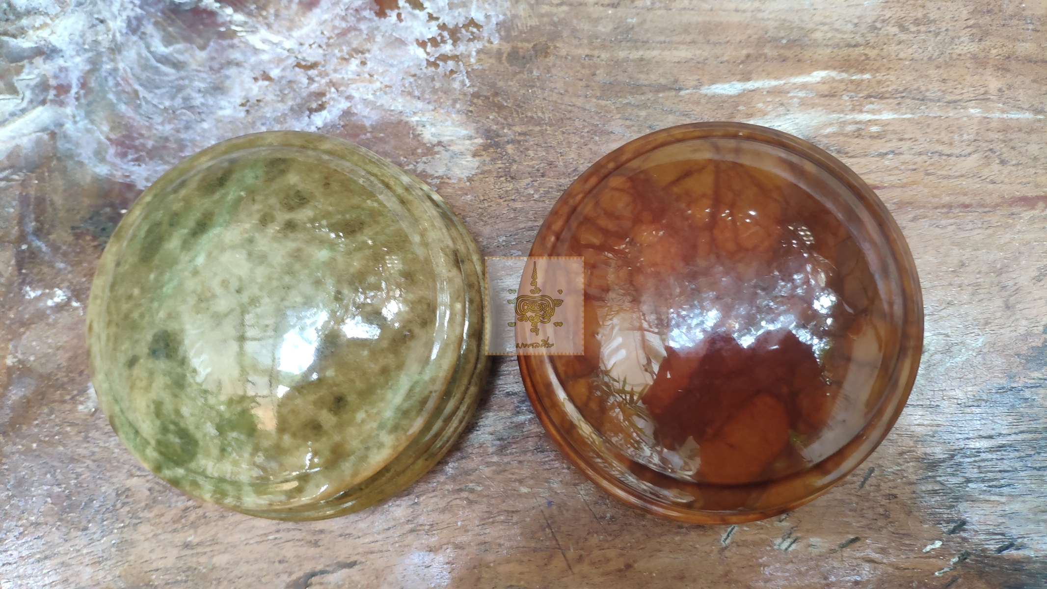 กล่องใส่เครื่องประดับหิน genuine alabaster made in italy แพคคู่