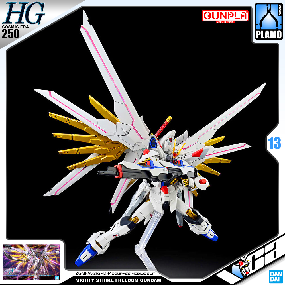 Bandai Gunpla High Grade HG Mighty Strike Freedom Gundam Plastic Model Action Toy Kit VCA Thailand