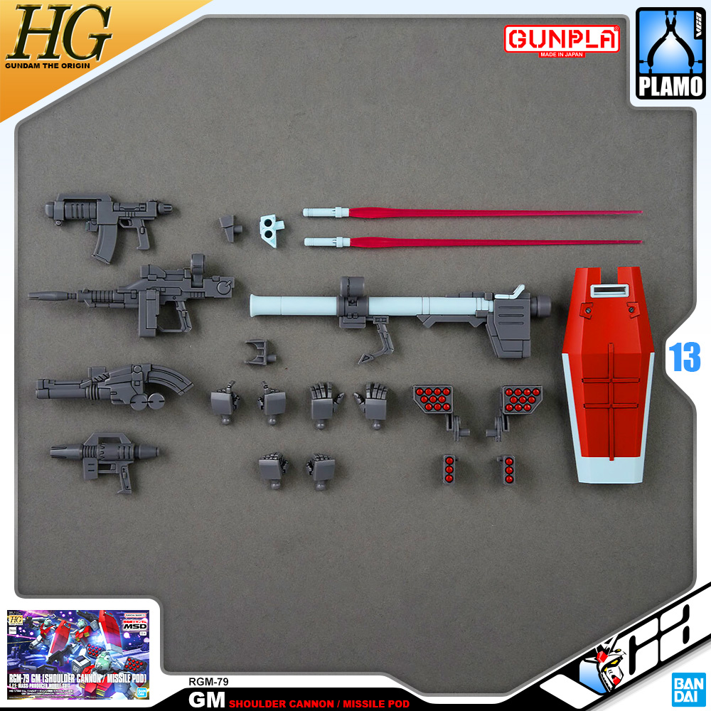 Bandai High Grade HG RGM-79 GM (SHOULDER CANNON / MISSILE POD)