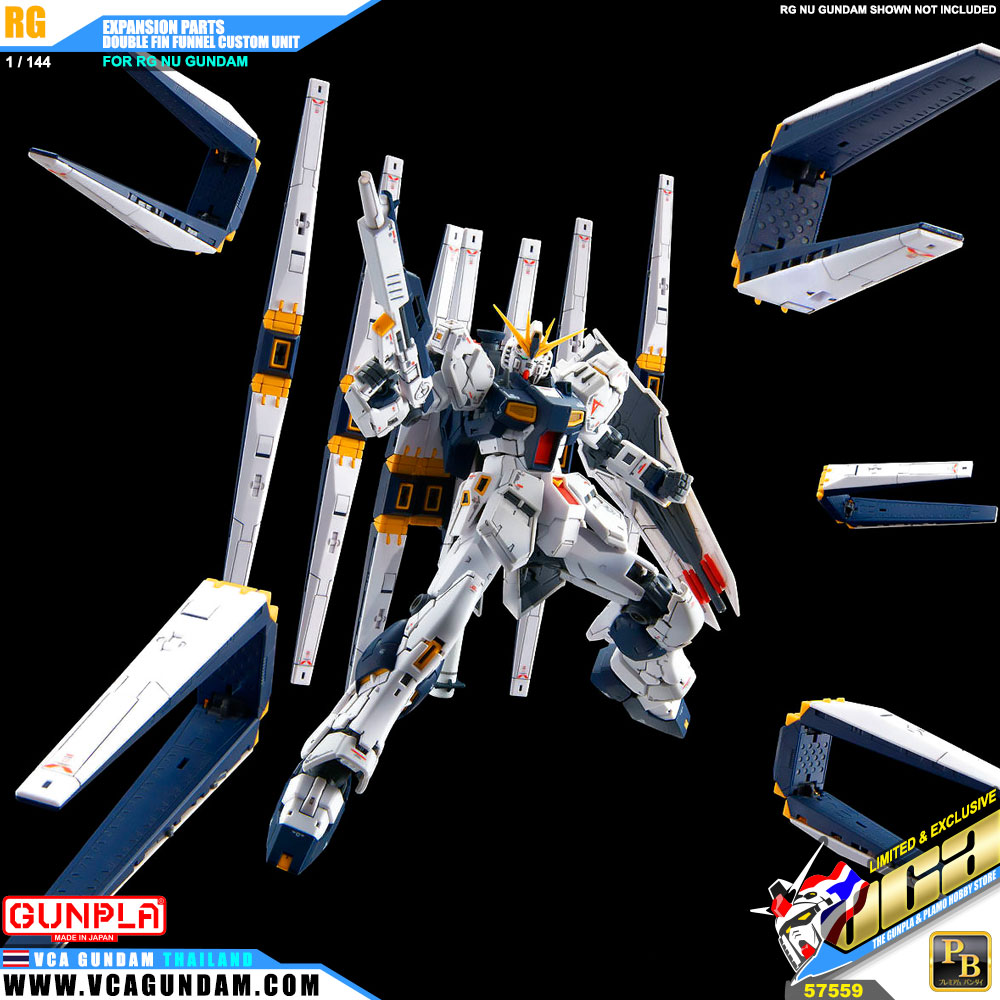 RG EXPANSION PARTS FOR RG NU GUNDAM DOUBLE FIN FUNNEL CUSTOM UNIT