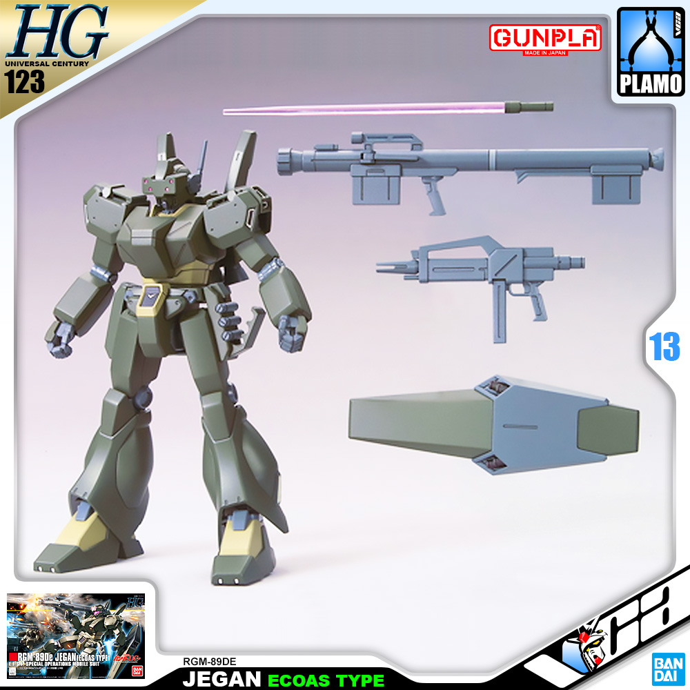 ⭐️ BANDAI GUNPLA HIGH GRADE UNIVERSAL CENTURY HGUC HG 1/144 RGM-89DE JEGAN ECOAS TYPE ประกอบ หุ่นยนต์ โมเดล กันดั้ม กันพลา ของเล่น VCA GUNDAM
