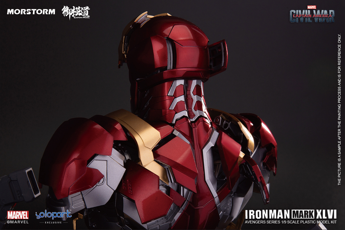 Eastern Model® x Morstorm Plastic Model Kits Series IRON MAN MARK 46 BUST CAPTAIN AMERICA CIVIL WAR