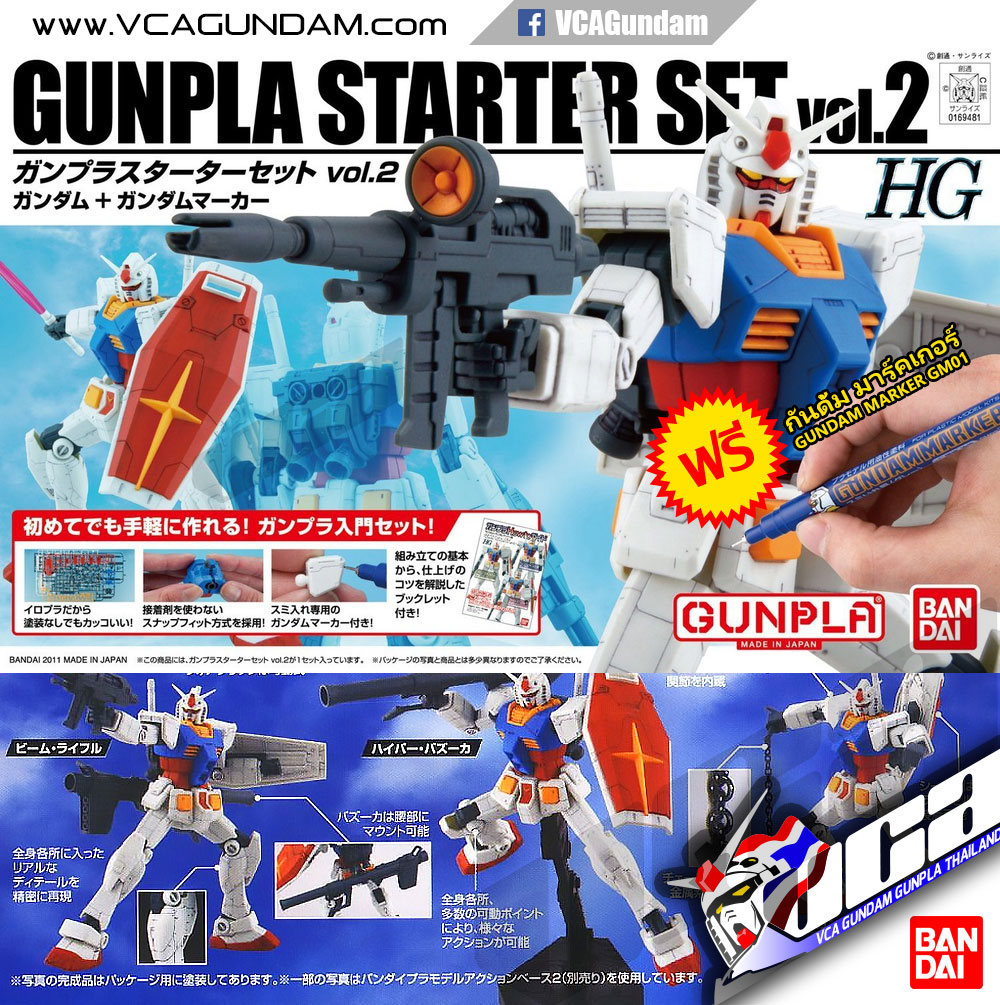 HG GUNPLA กันพลา STARTER SET 2