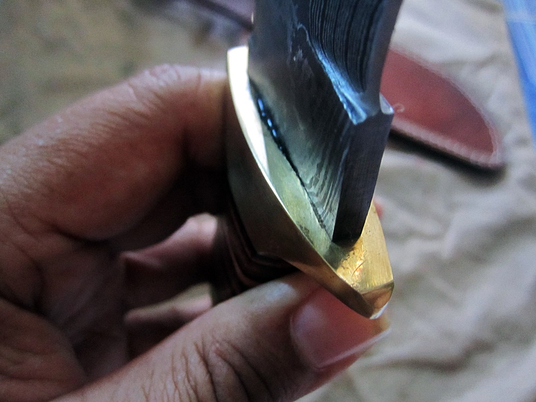 มีดDAMASCUS STEEL Ash damascus steel handmade hunting bowie knife 12.5" Canada