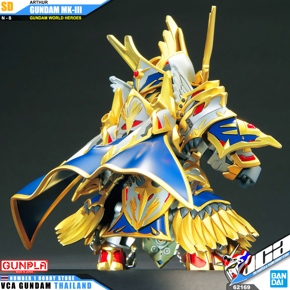 BANDAI GUNPLA SD GUNDAM WORLD HEROES SDW ARTHUR GUNDAM MK-III MK III MARK 3 โมเดล กันดั้ม กันพลา VCA GUNDAM