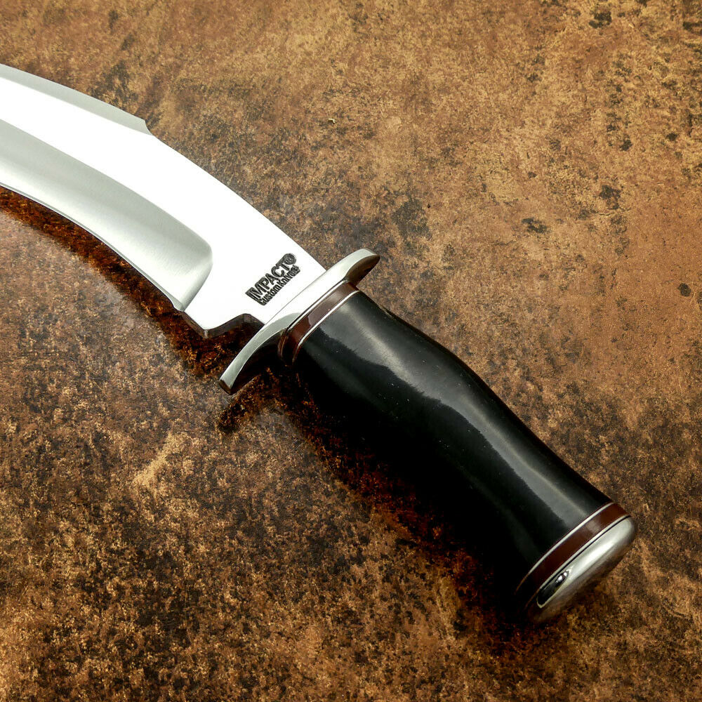 IMPACT CUTLERY RARE CUSTOM D2 BOWIE KNIFE BULL HORN HANDLE