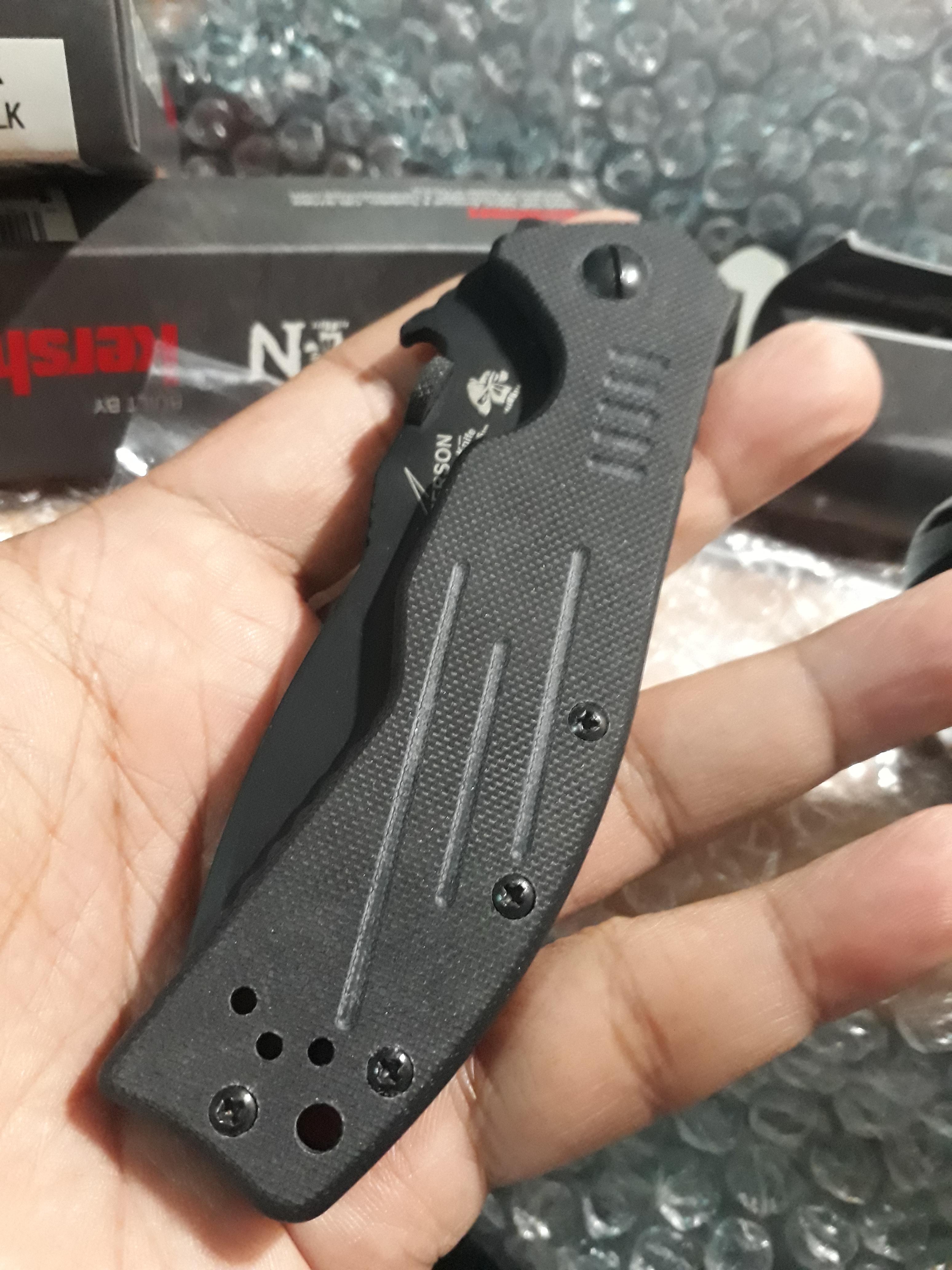 มีดพับKershaw Emerson 6044TBLK CQC-8K Folding Knife 3.5" Black Tanto Blade