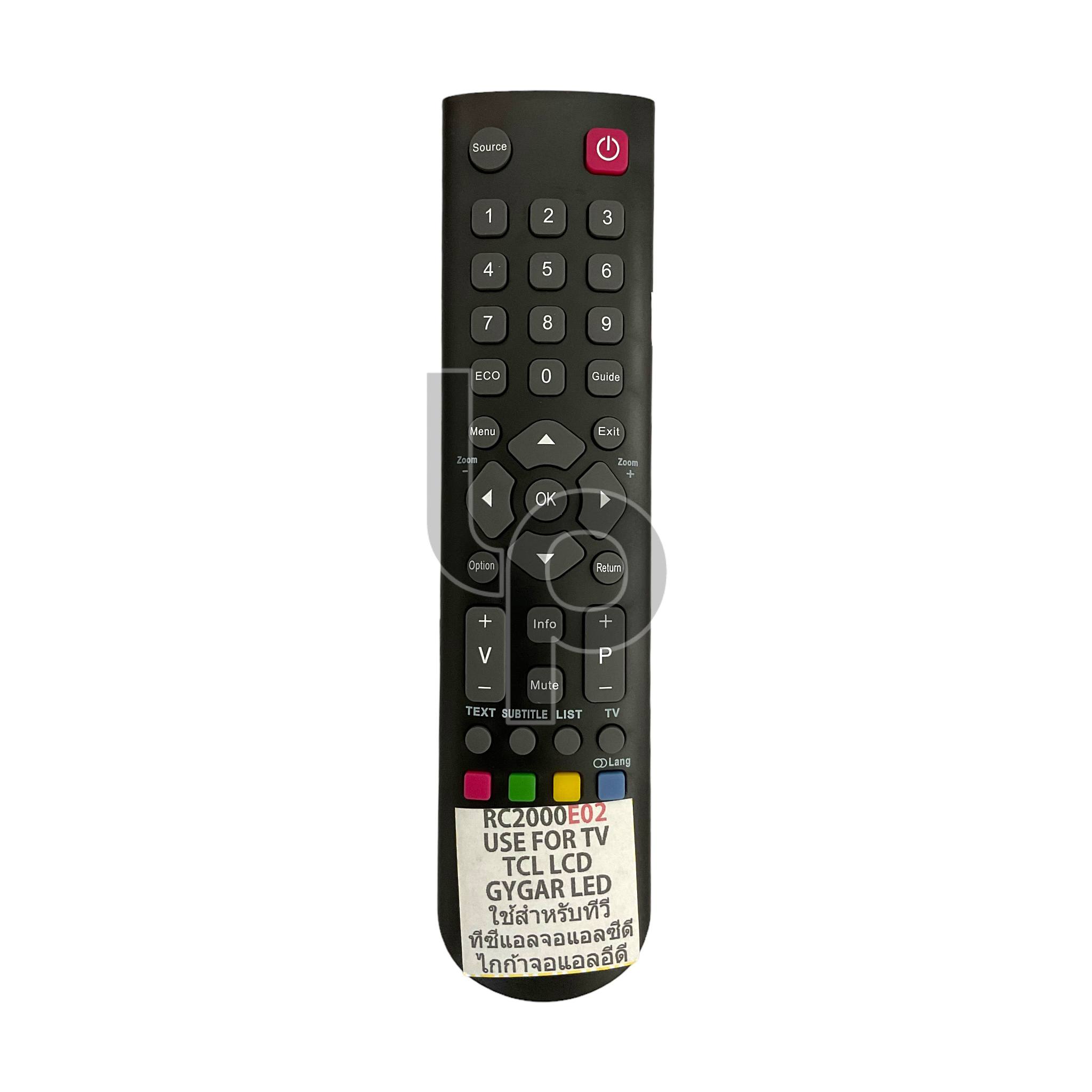 รีโมททีวี LCD/LED ยี่ห้อ TCL รุ่น RC2000E02