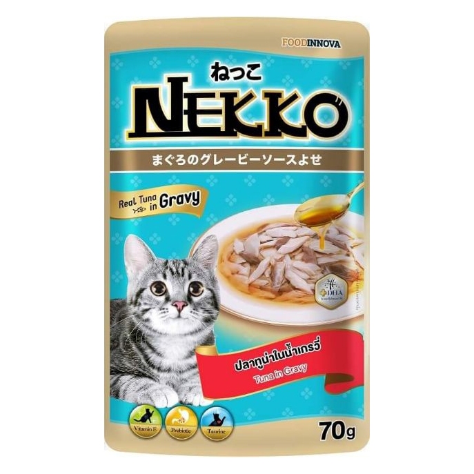 Exp/26 Nekko อาหารแมวเปียก สูตรเกรวี่ ยกลัง 48 ซอง