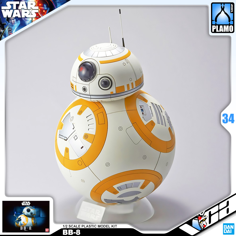 ⭐️ BANDAI STAR WARS 1/2 BB-8 ประกอบ หุ่นยนต์ โมเดล กันดั้ม กันพลา ของเล่น VCA GUNDAM