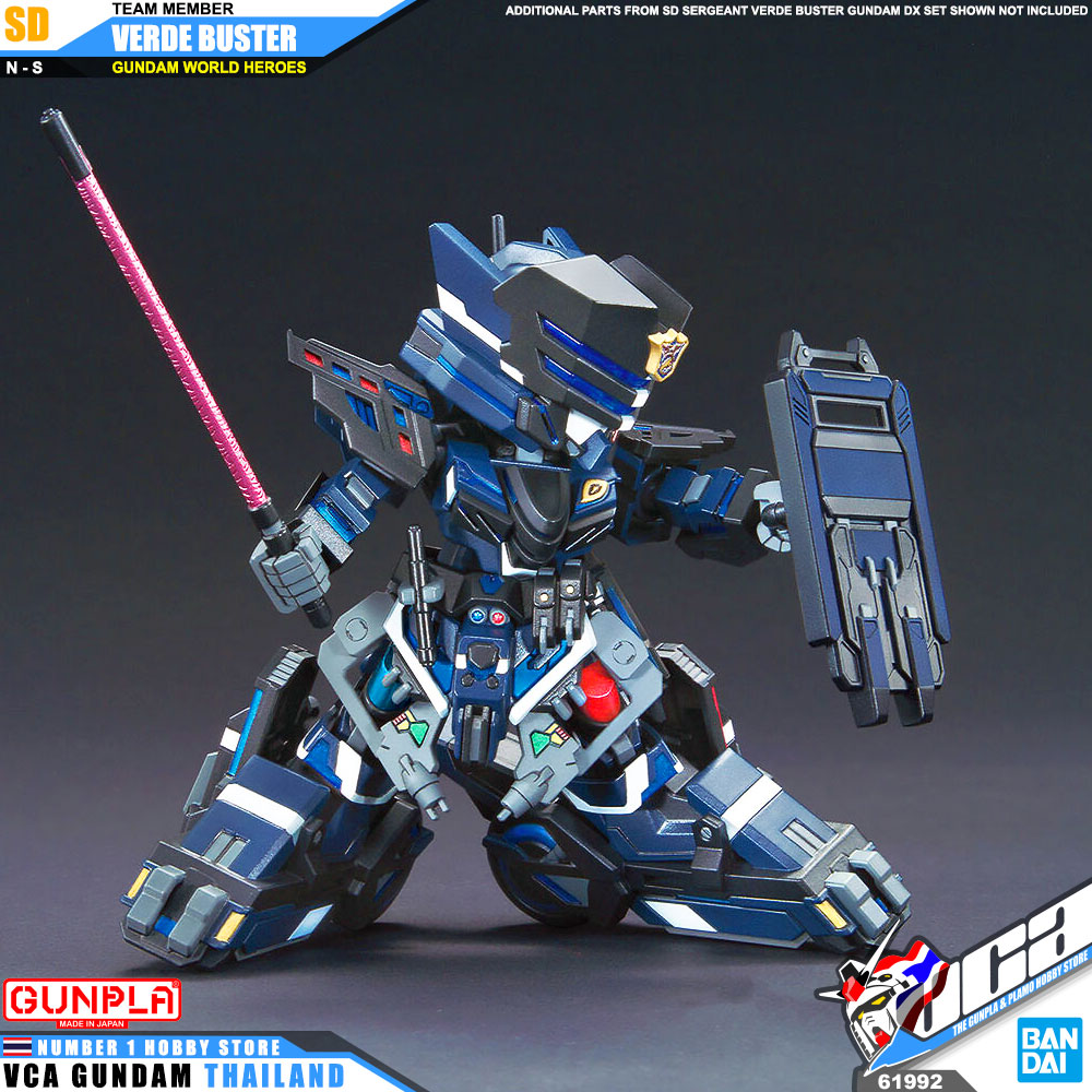 BANDAI GUNPLA SD GUNDAM WORLD HEROES SDW VERDE BUSTER TEAM MEMBER โมเดล กันดั้ม กันพลา VCA GUNDAM