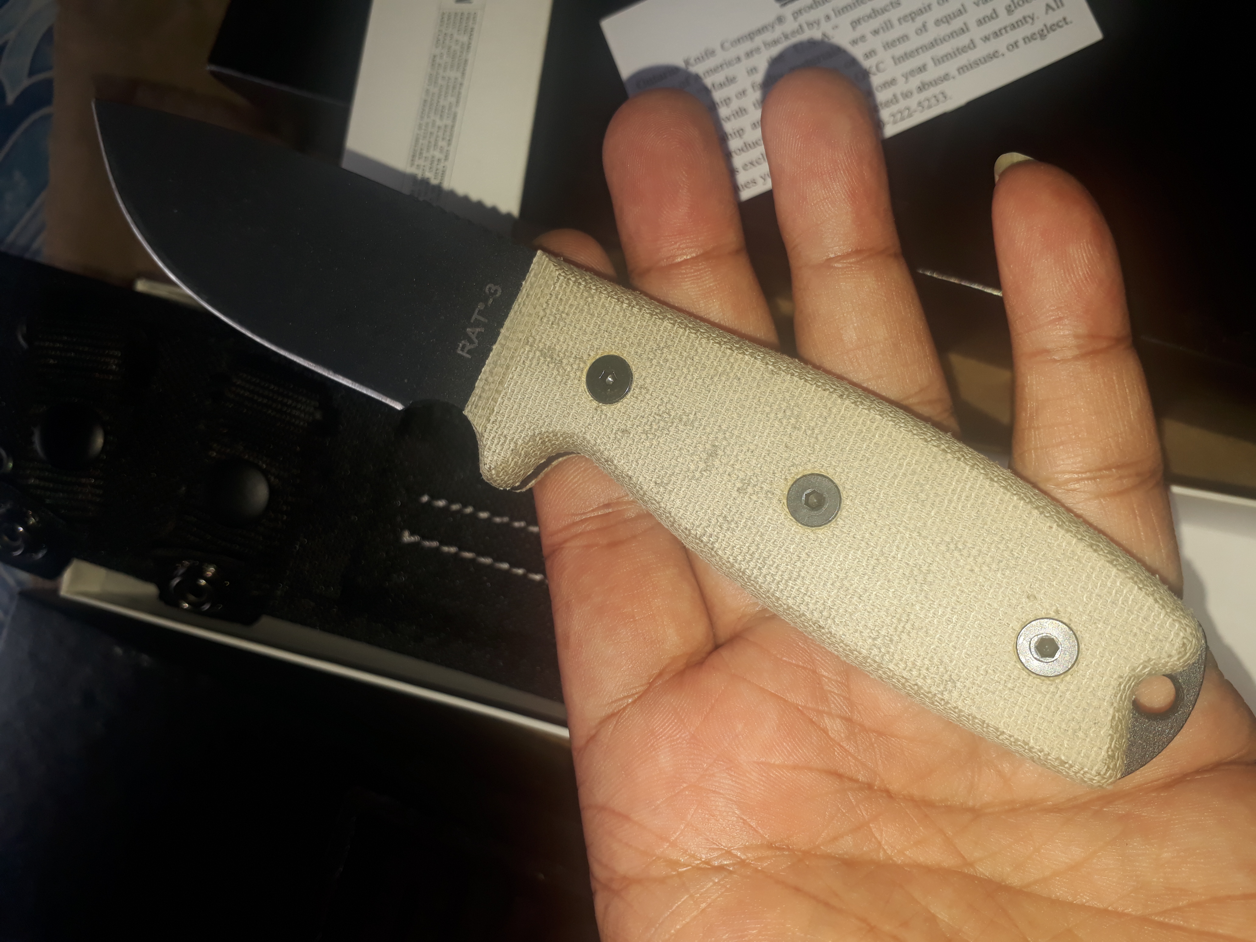 Ontario Knife Company 8665 RAT-3 Plain Edge with Black Nylon Sheath