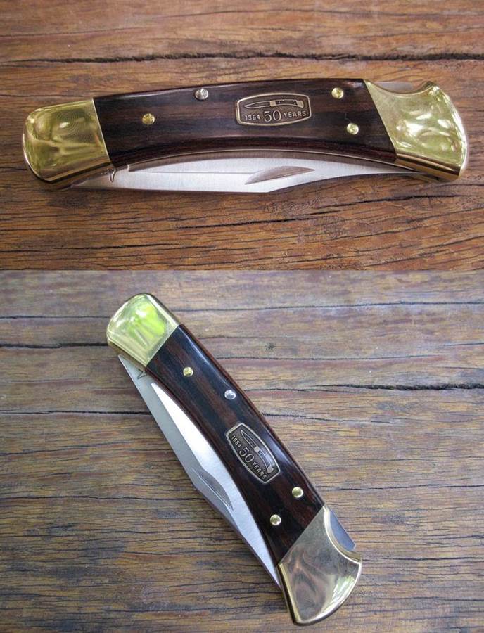 มีดBuck 110 50th Anniversary Dymondwood Folding Hunter Knife 0110BRS