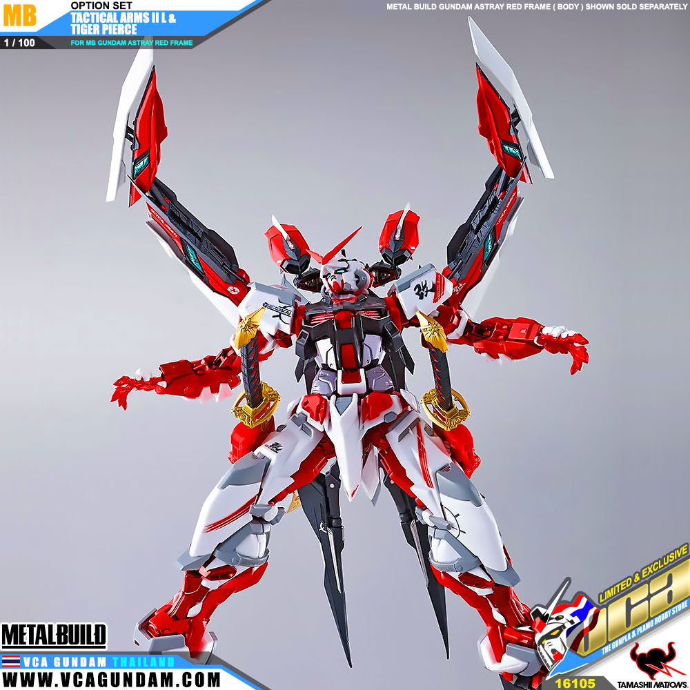 Metal Build TACTICAL ARMS II L & TIGER PIERCE OPTION SET FOR MB MPF-P02 GUNDAM ASTRAY RED FRAME กันดั้ม แอสเทรย์ เรด เฟรม