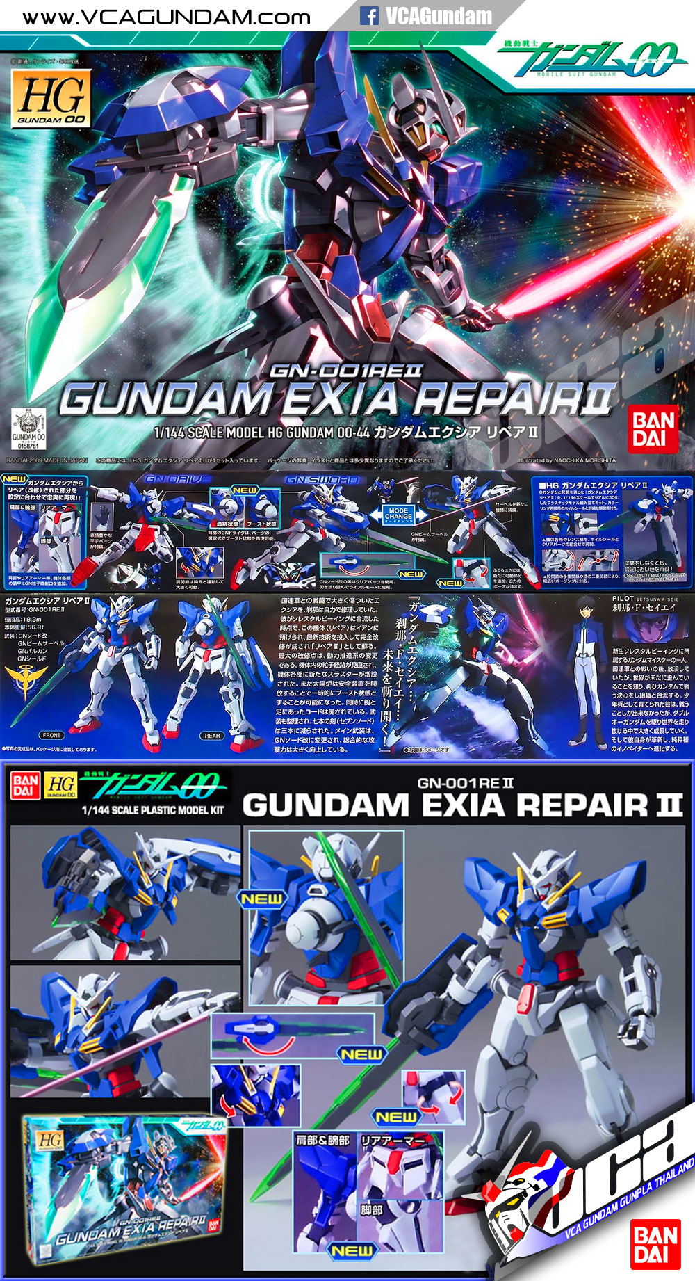 HG GUNDAM EXIA REPAIR II กันดั้ม เอ็กเซีย รีแพร์ 2