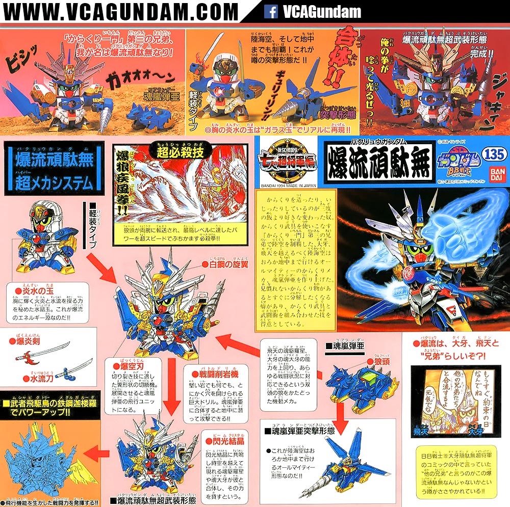 SD BB 135 BAKURYUU GUNDAM