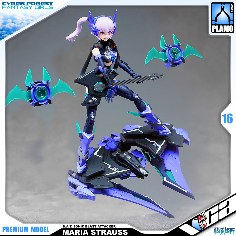 Nuke Matrix Cyber Forest Fantasy Girls B.A.T. Sonic Blast Attacker Maria Strauss Armor Girl Plastic Model Action Figure Toy Kit VCA Gundam Singapore