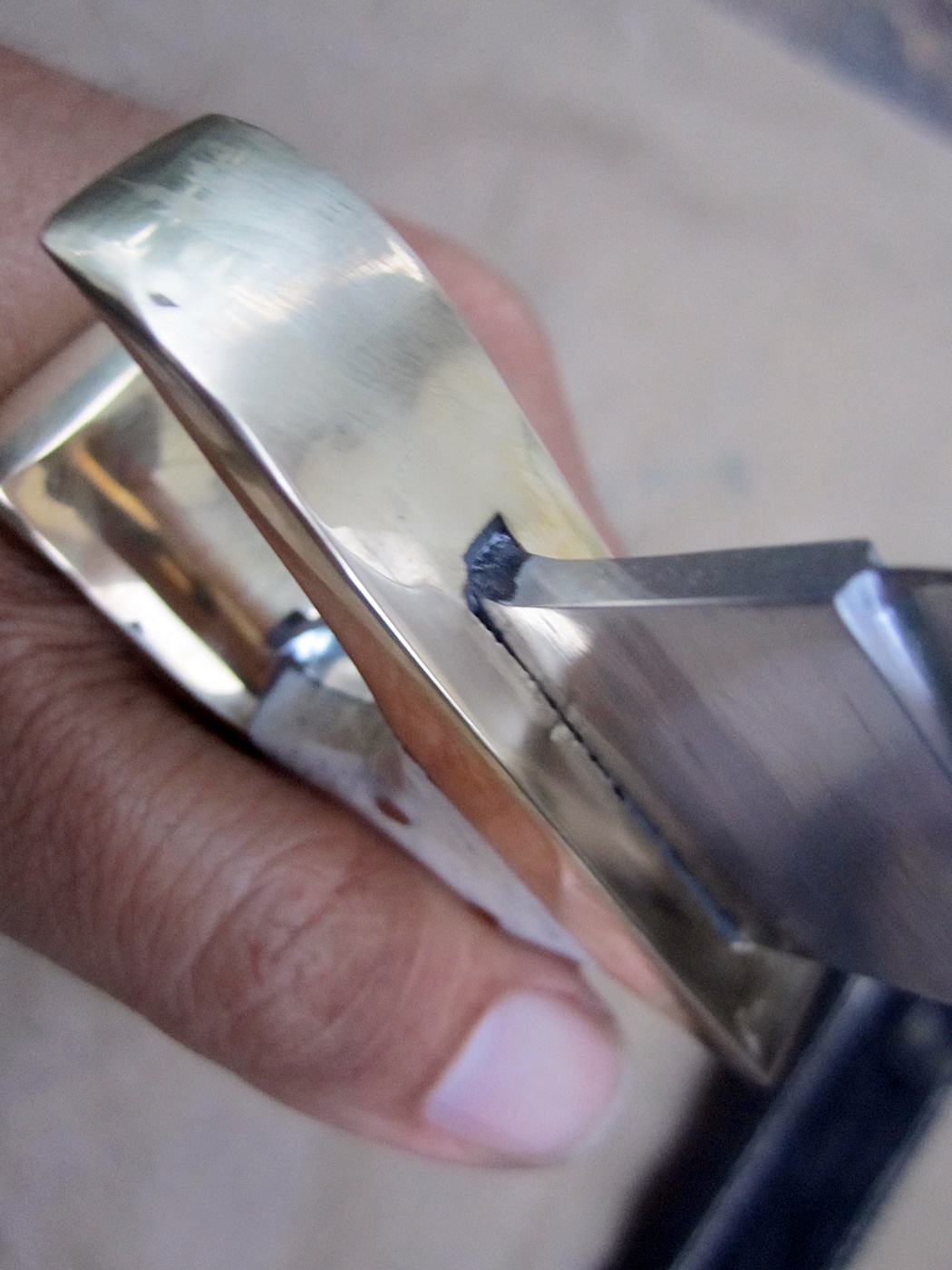 มีดใบตายเหล็ก 440c ( B96)