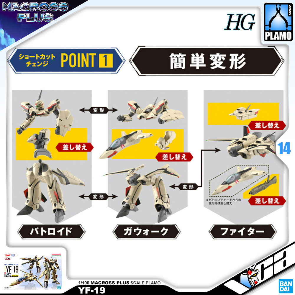 Bandai Macross Plus HG YF-19
