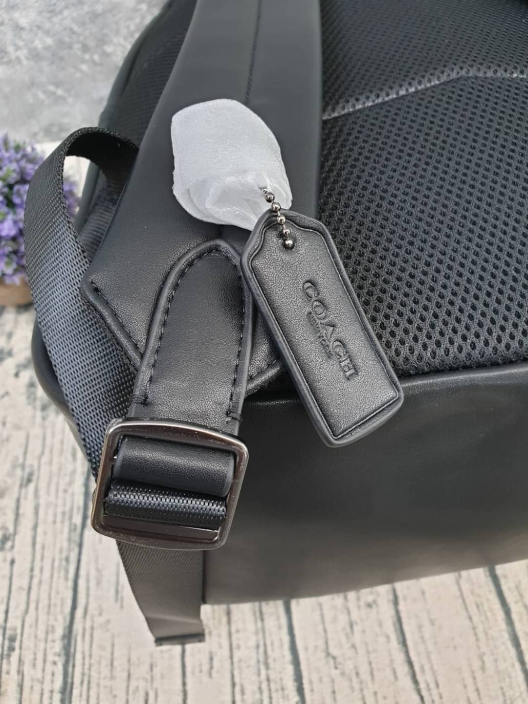 COACH HOUSTON BACKPACK IN SIGNATURE CANVAS WITH VARSITY STRIPE (COACH F67250)