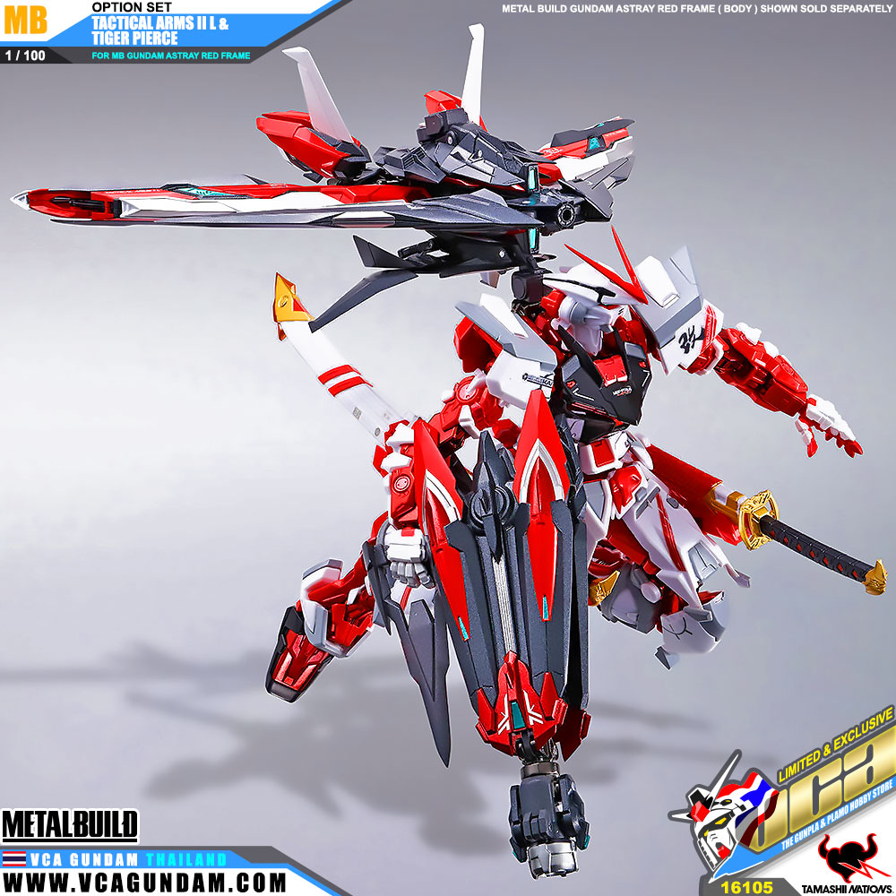 Metal Build TACTICAL ARMS II L & TIGER PIERCE OPTION SET FOR MB MPF-P02 GUNDAM ASTRAY RED FRAME กันดั้ม แอสเทรย์ เรด เฟรม