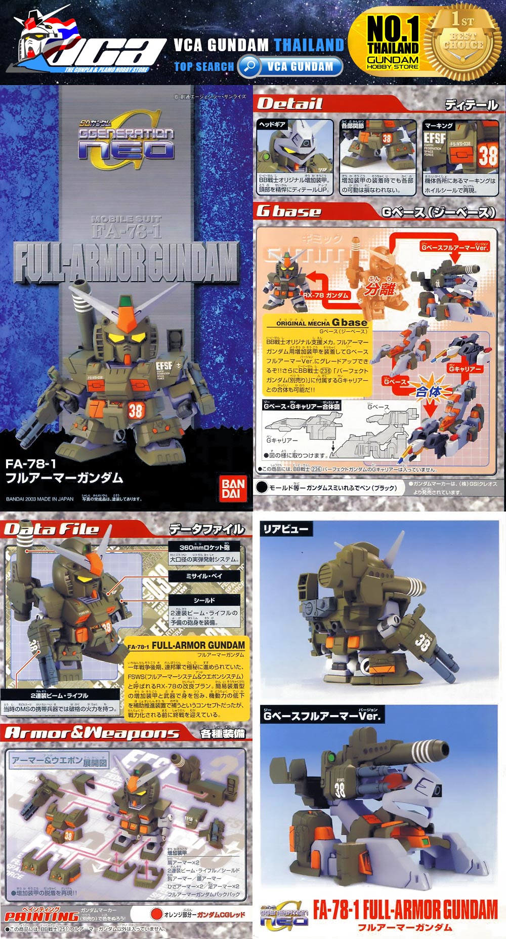 SD BB251 FA-79-1 FULL ARMOR GUNDAM ฟูล อาร์เมอร์ กันดั้ม