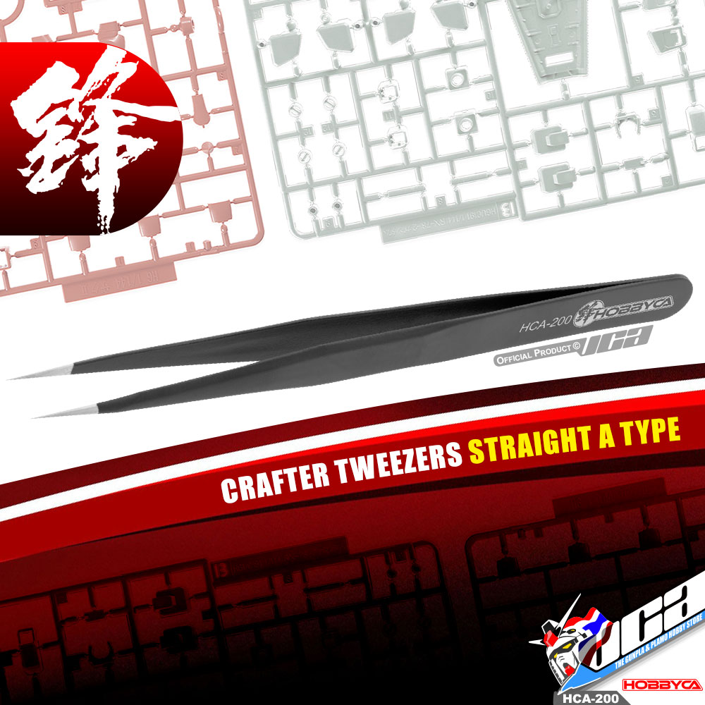 HOBBYCA HCA-200 CRAFTER TWEEZERS STRAIGHT A TYPE