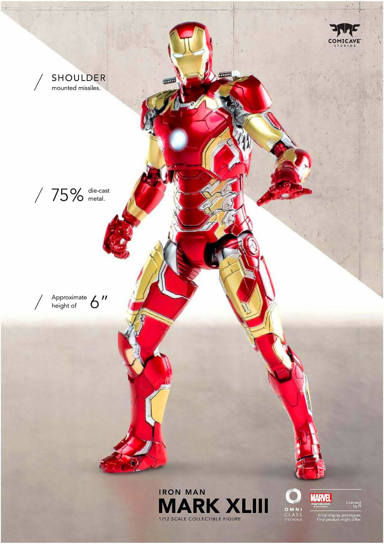 COMICAVE 1/12 IRON MAN MARK XLIII (DIECAST) ไอรอนแมน Mark 43