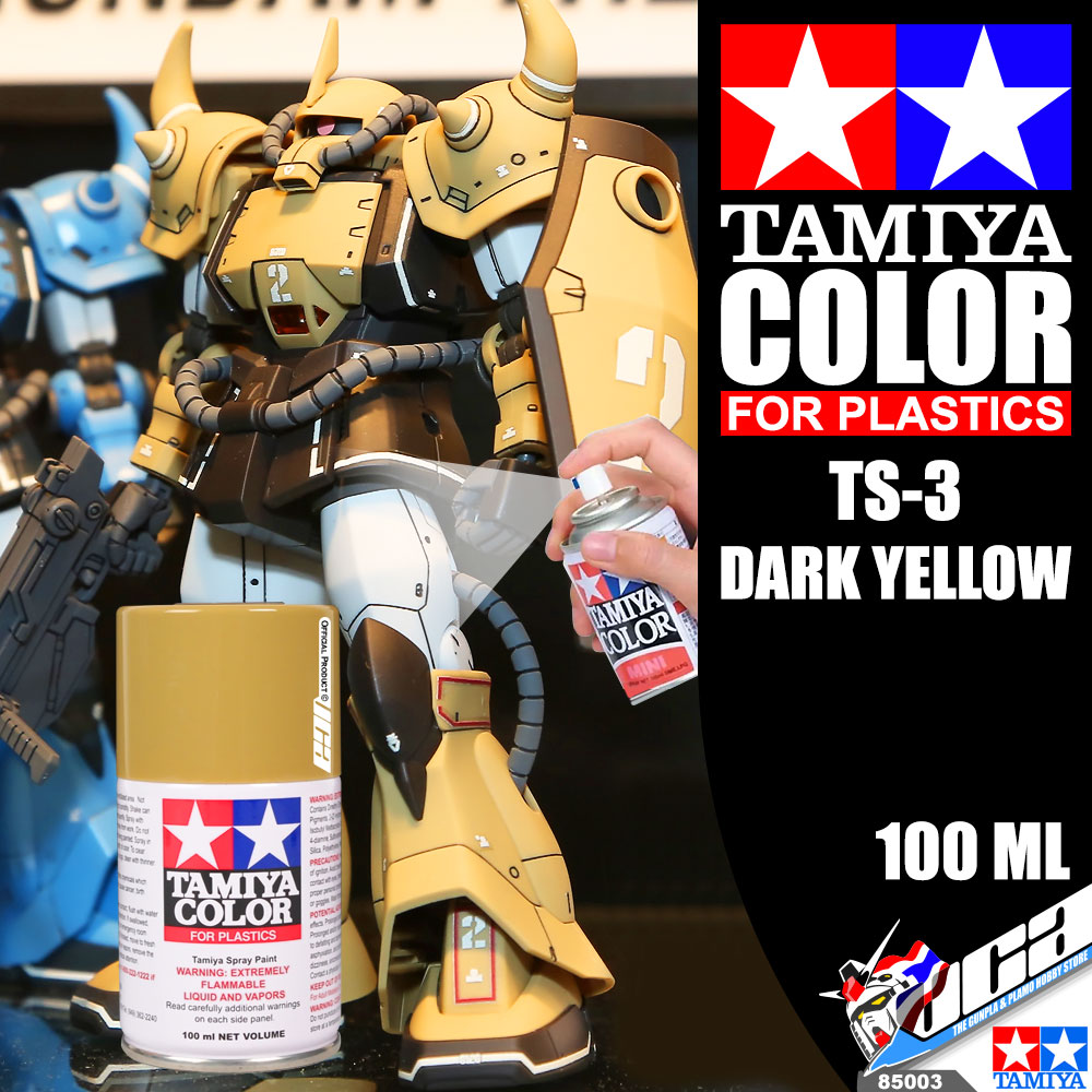 TAMIYA 85003 TS-3 DARK YELLOW COLOR SPRAY PAINT CAN 100ML