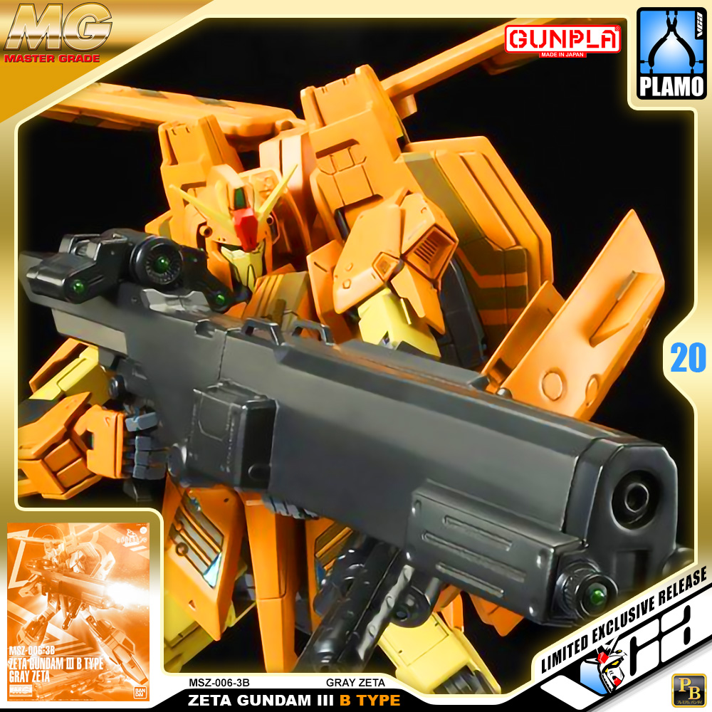 ⭐️ PREMIUM PB BANDAI GUNPLA MASTER GRADE MG 1/100 ZETA GUNDAM III B TYPE GRAY ZETA ประกอบ หุ่นยนต์ โมเดล กันดั้ม กันพลา ของเล่น VCA GUNDAM
