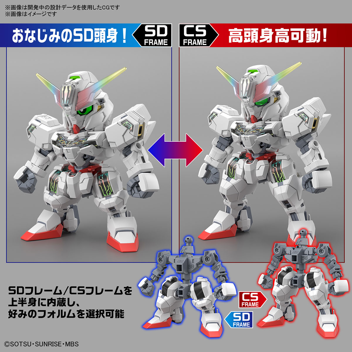 Bandai Gunpla SD Cross Silhouette SDCS Gundam Calibarn Action Figure Model Kit VCA Gundam Thailand