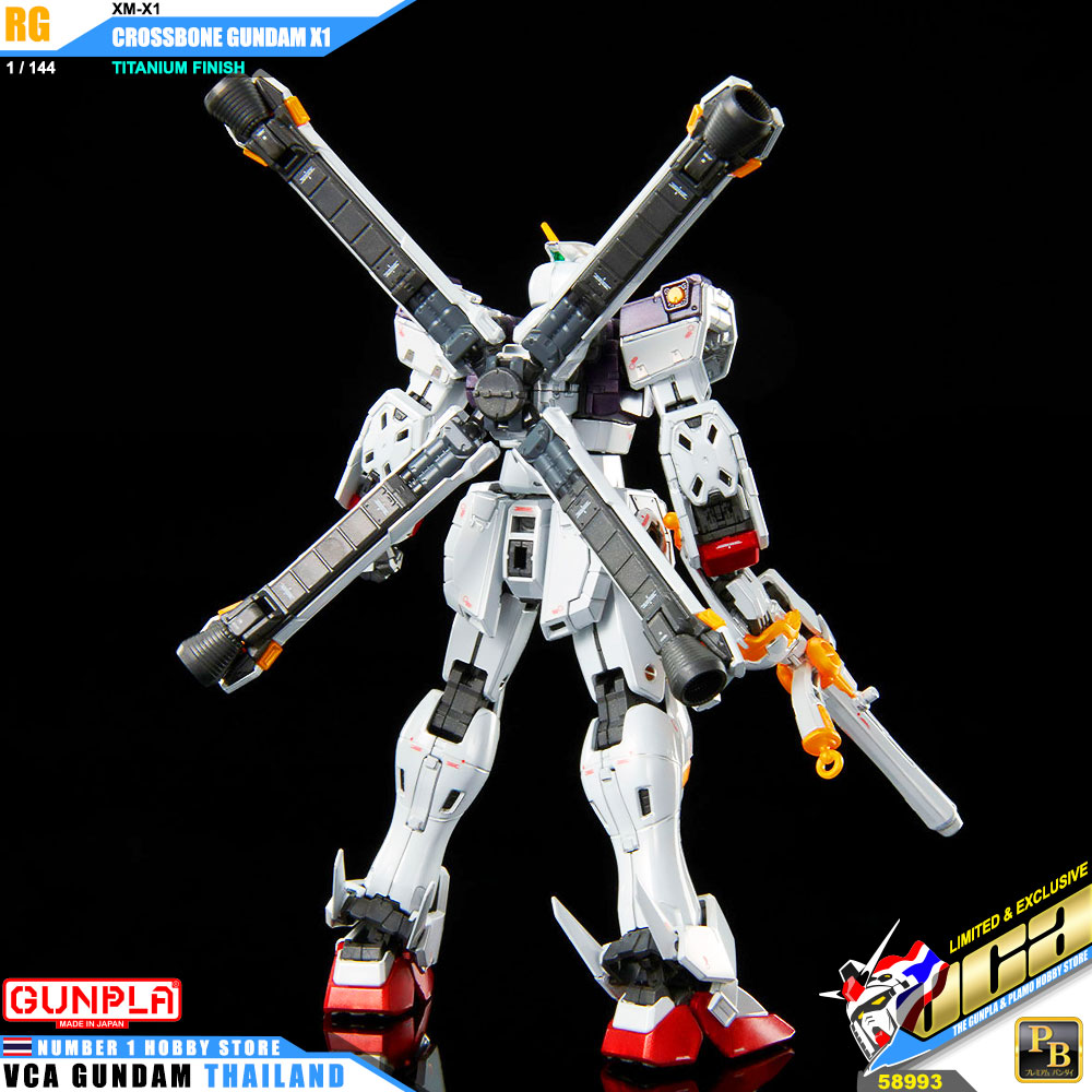 BANDAI GUNPLA EXPO REAL GRADE RG 1/144 CROSSBONE GUNDAM X1 TITANIUM FINISH โมเดล กันดั้ม กันพลา VCA GUNDAM