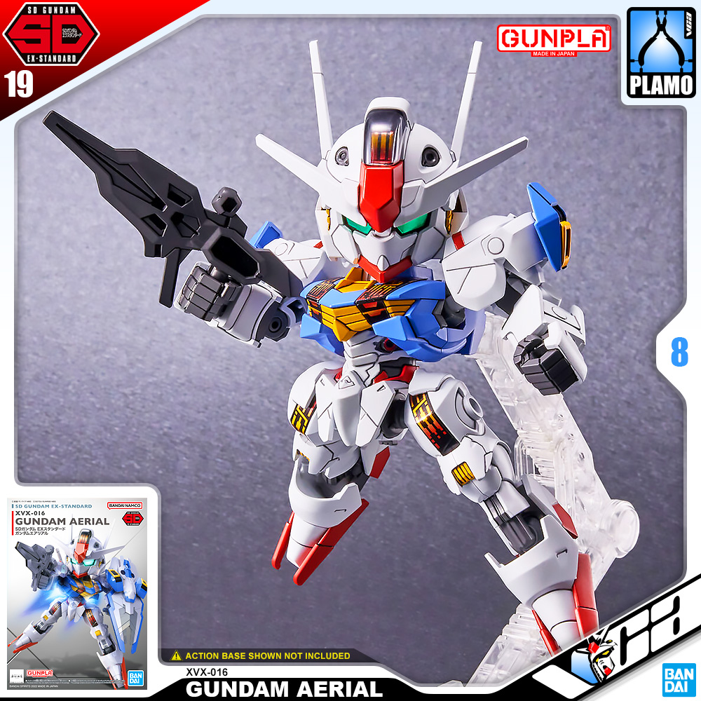 💥 BANDAI GUNPLA SD EX-STANDARD SDEX GUNDAM AERIAL ประกอบ หุ่นยนต์ โมเดล กันดั้ม กันพลา ของเล่น VCA GUNDAM