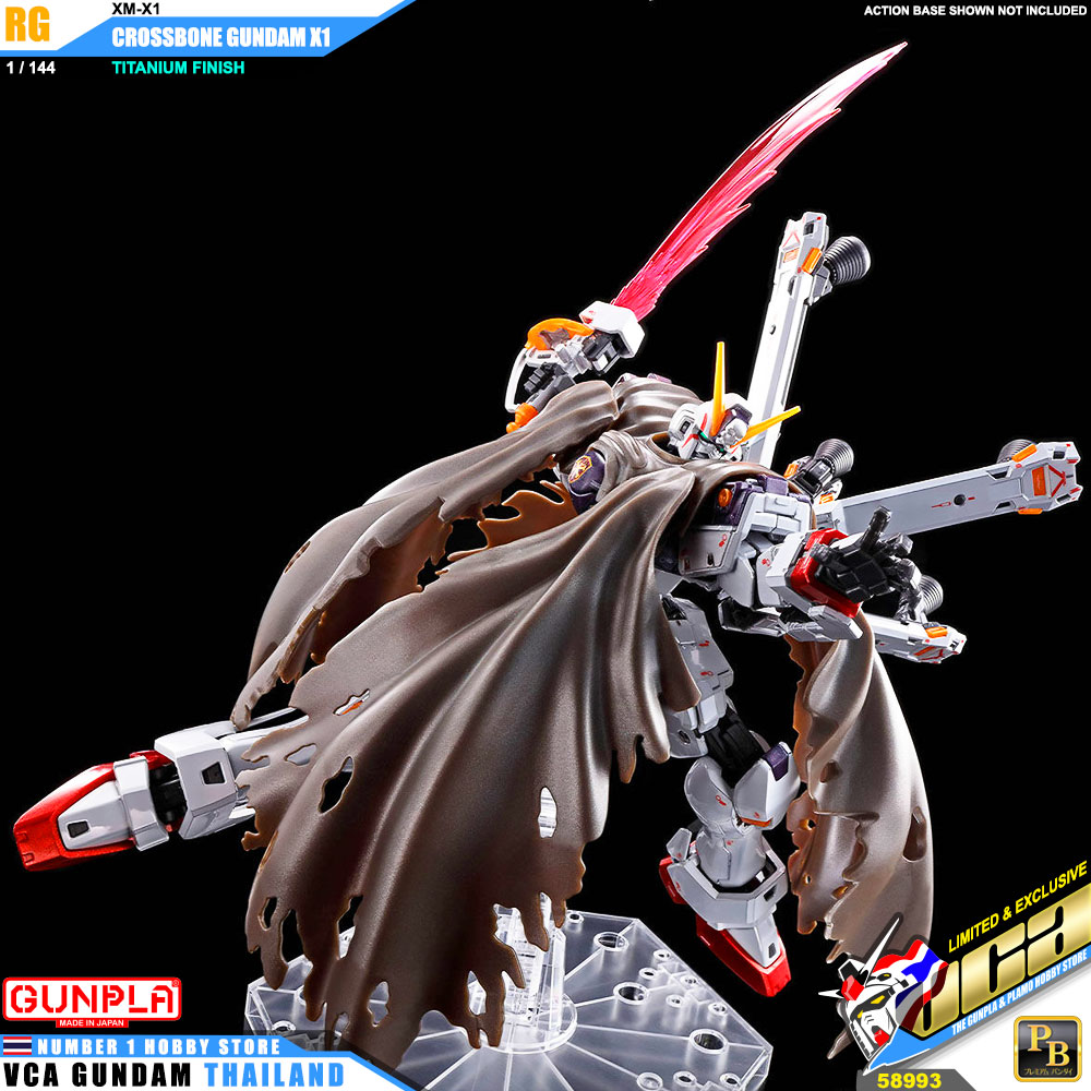 BANDAI GUNPLA EXPO REAL GRADE RG 1/144 CROSSBONE GUNDAM X1 TITANIUM FINISH โมเดล กันดั้ม กันพลา VCA GUNDAM
