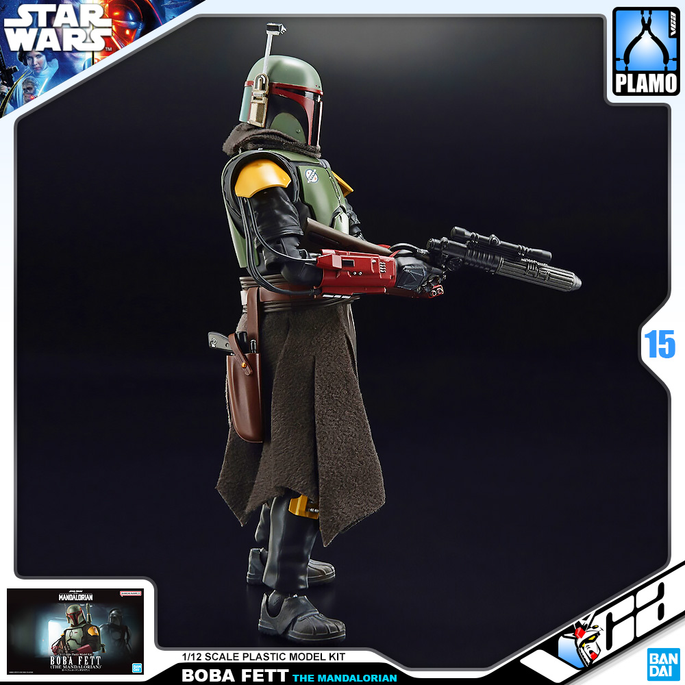 ⭐️ BANDAI STAR WARS 1/12 BOBA FETT THE MANDALORIAN ประกอบ หุ่นยนต์ โมเดล กันดั้ม กันพลา ของเล่น VCA GUNDAM