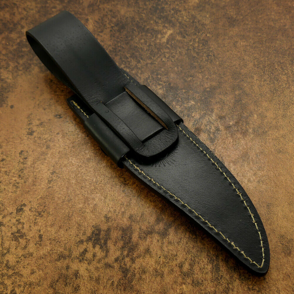 IMPACT CUTLERY RARE CUSTOM D2 BOWIE KNIFE BULL HORN HANDLE