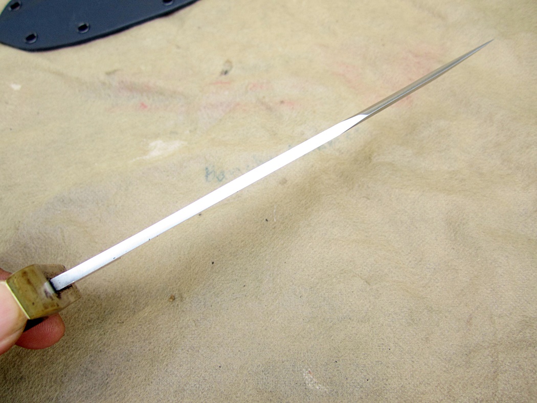 มีดใบตายASH CUSTOM HANDMADE HUNTING BOWIE KNIFE 440C STEEL 12" (B94)