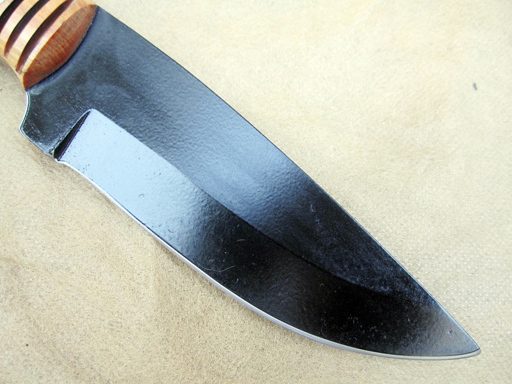 มีด ALONZO KNIVES USA CUSTOM HANDMADE SKINNER POWDER COATED 1095 STEEL KNIFE 717