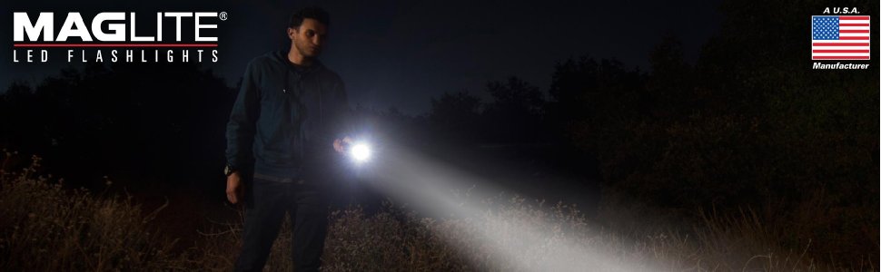 Maglite LED 2-Cell D Flashlight, Black 168 Lumens