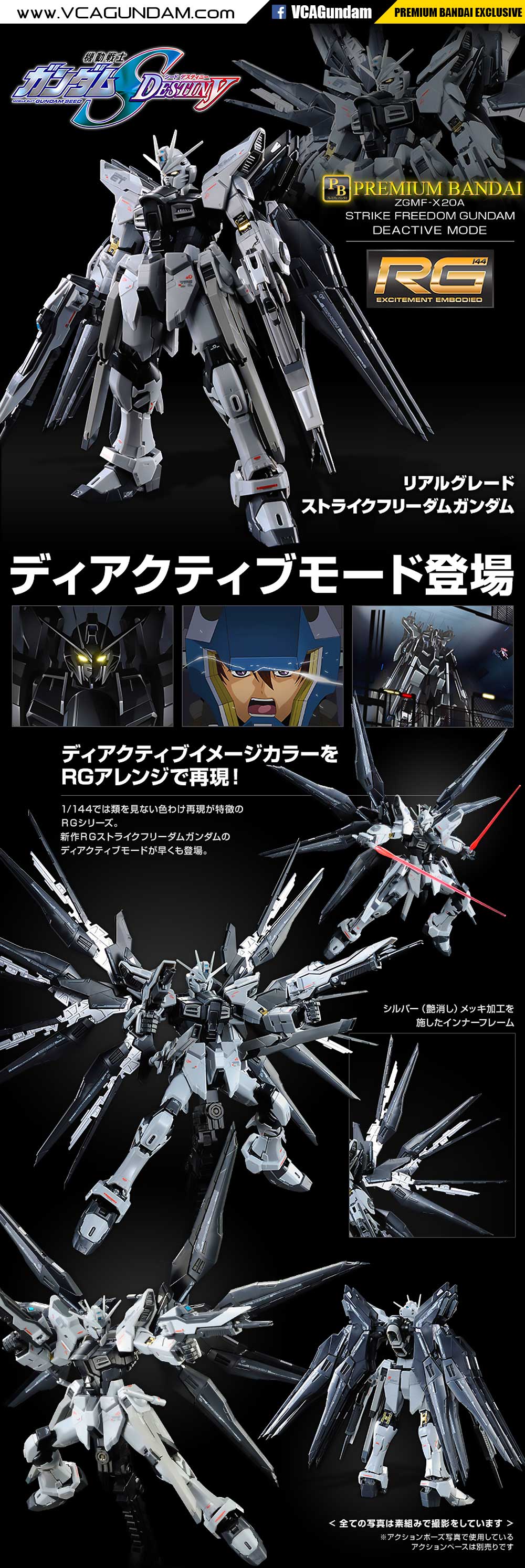 RG STRIKE FREEDOM GUNDAM (DEACTIVE MODE) สไตร์ค ฟรีดอม กันดั้ม