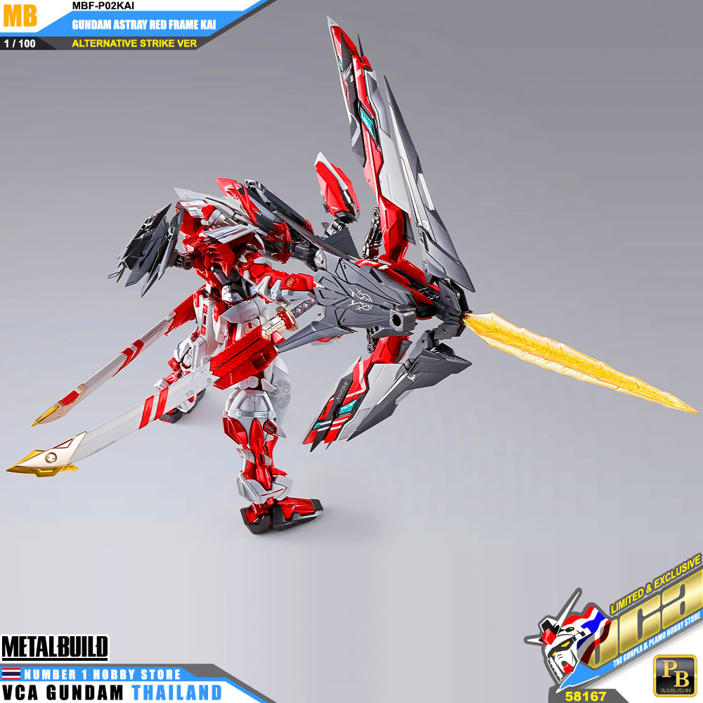 Bandai Metal Build MB MBF-P02KAI GUNDAM ASTRAY RED FRAME KAI กันดั้ม แอสเทรย์ เรด เฟรม