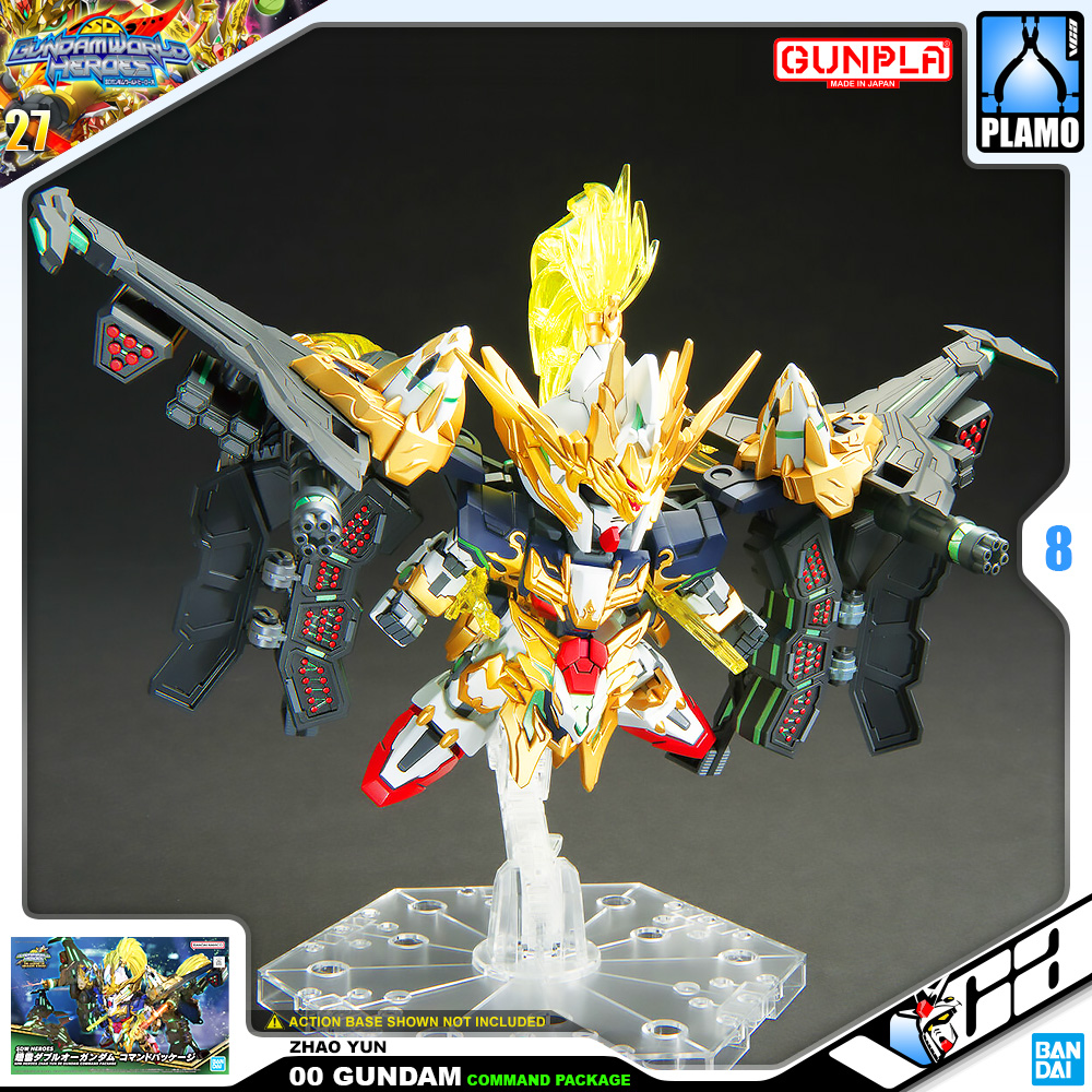 ⭐️ BANDAI GUNPLA SD GUNDAM WORLD HEROES SDW ZHAO YUN 00 GUNDAM COMMAND PACKAGE ประกอบ หุ่นยนต์ โมเดล กันดั้ม กันพลา ของเล่น VCA GUNDAM