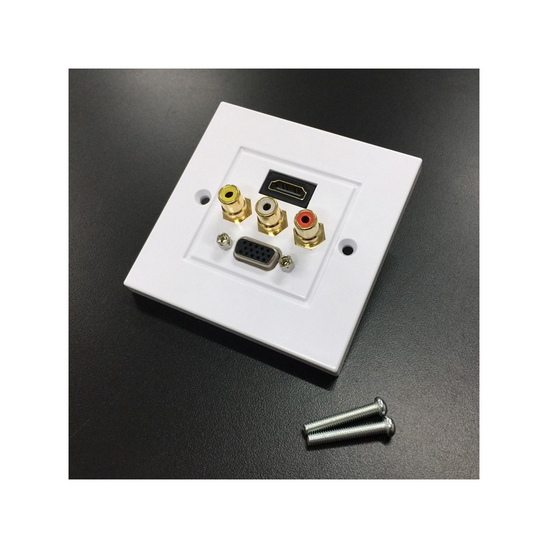 KEN : IW-HVRCA HDMI, VGA, AV (RCA) Wall Plate