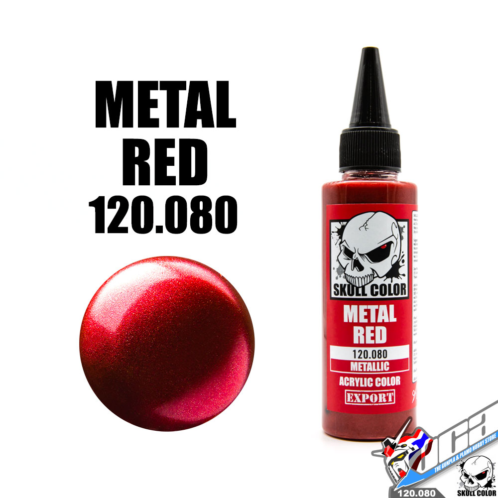 SKULL COLOR 120.080 METAL RED ACRYLIC COLOR 60ML (METALLIC) สีอะครีลิกสำหรับพลาสติก โมเดล