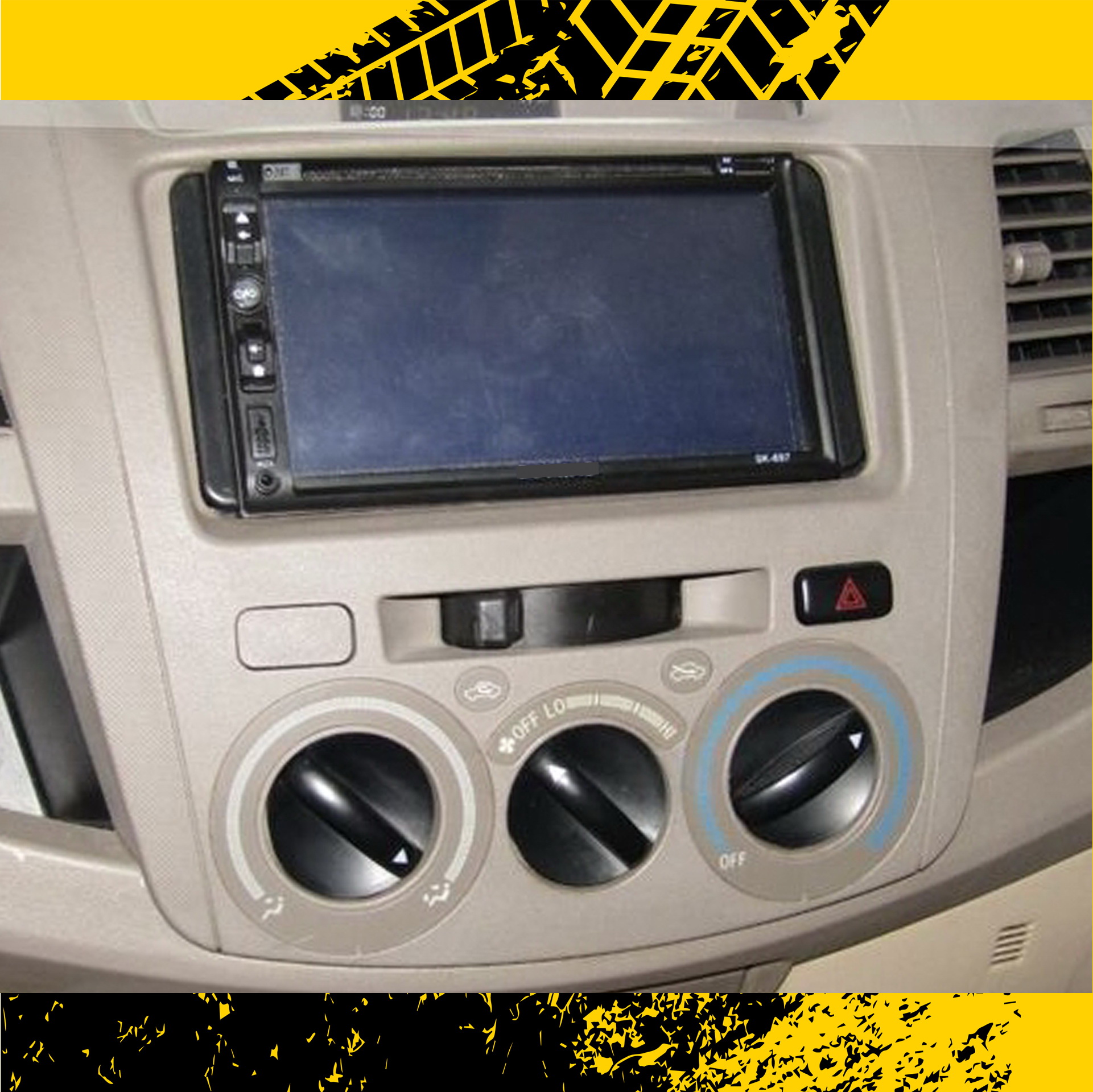 (R031) กรอบ วิทยุใส่จอ 6.2-7 inch. or 2 din. สำหรับรถยนต์ Toyota Vigo 2004-2010 , Fortuner 2004-2011 , Vios 2002-2007