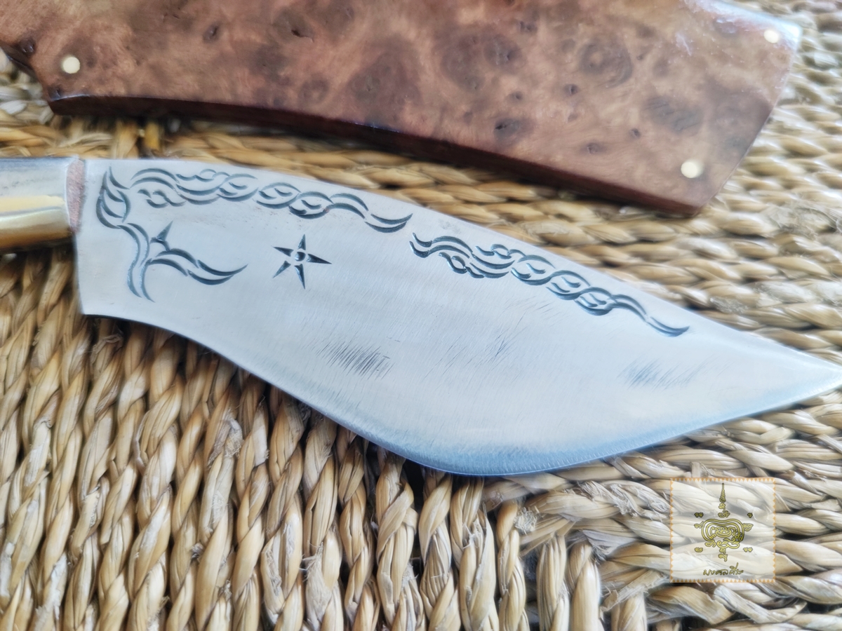 มีดเหน็บเล็ก เขากวาง ฝักไม้ปุ่ม